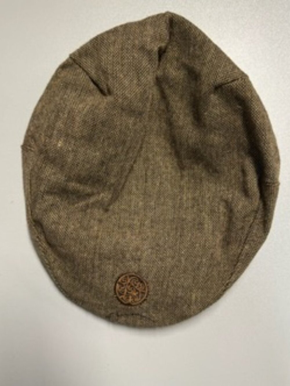 PATRICK FRANCIS Men's Brown Tweed Flat Cap Size L